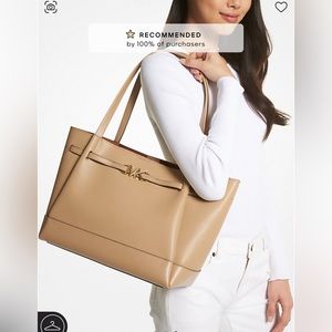 NWT Michael Kors Reed Large Belted Tote Color Camel